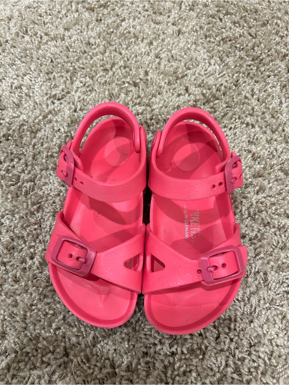 Kids Pink Adjustable Birkenstock Strap Sandals